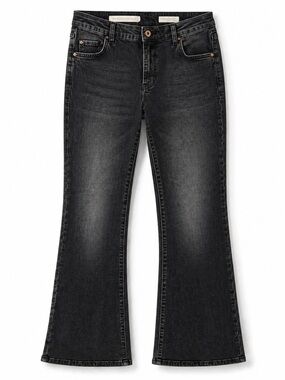 Anthropologie Pilcro High Rise Bootcut Jeans 28 Tall Black Washed Stretch Flare